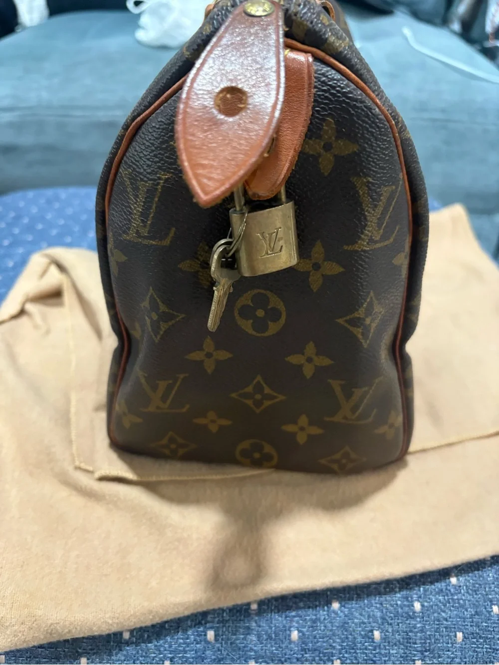 Louis Vuitton Monogram Speedy 25 Vintage 2002 Handbag Y2K